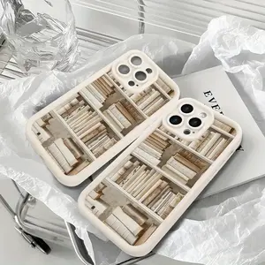 Bookshelf Pattern TPU Phone Case, Shockproof and Anti-drop, Suitable for Men and Women as Birthday or Holiday Gifts, Compatible with iPhone 17 16 15 14 13 12 11 PRO MAX PLUS, AIR Mini SE and iPhone XS MAX