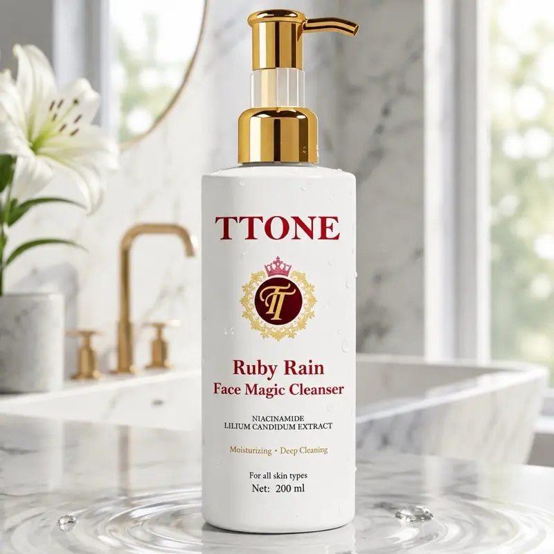 TTONE Ruby Rain Face Magic Cleanser – Deep Cleansing & Hydrating Face Wash (200ml), Moisturizer, Facial Wash
