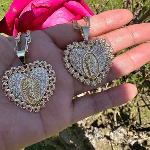 Heart St Jude Necklace 22inch chain