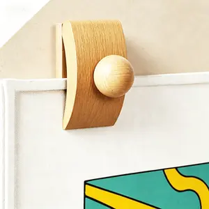 Wooden Quilt Hangers for Wall Hangings, Blanket Holder Clamps for Tapestry Display, Small Carpet Rug Hanging Clips, No Damage Reusable Wall Mounts, Lightweight Fabric Art Grippers