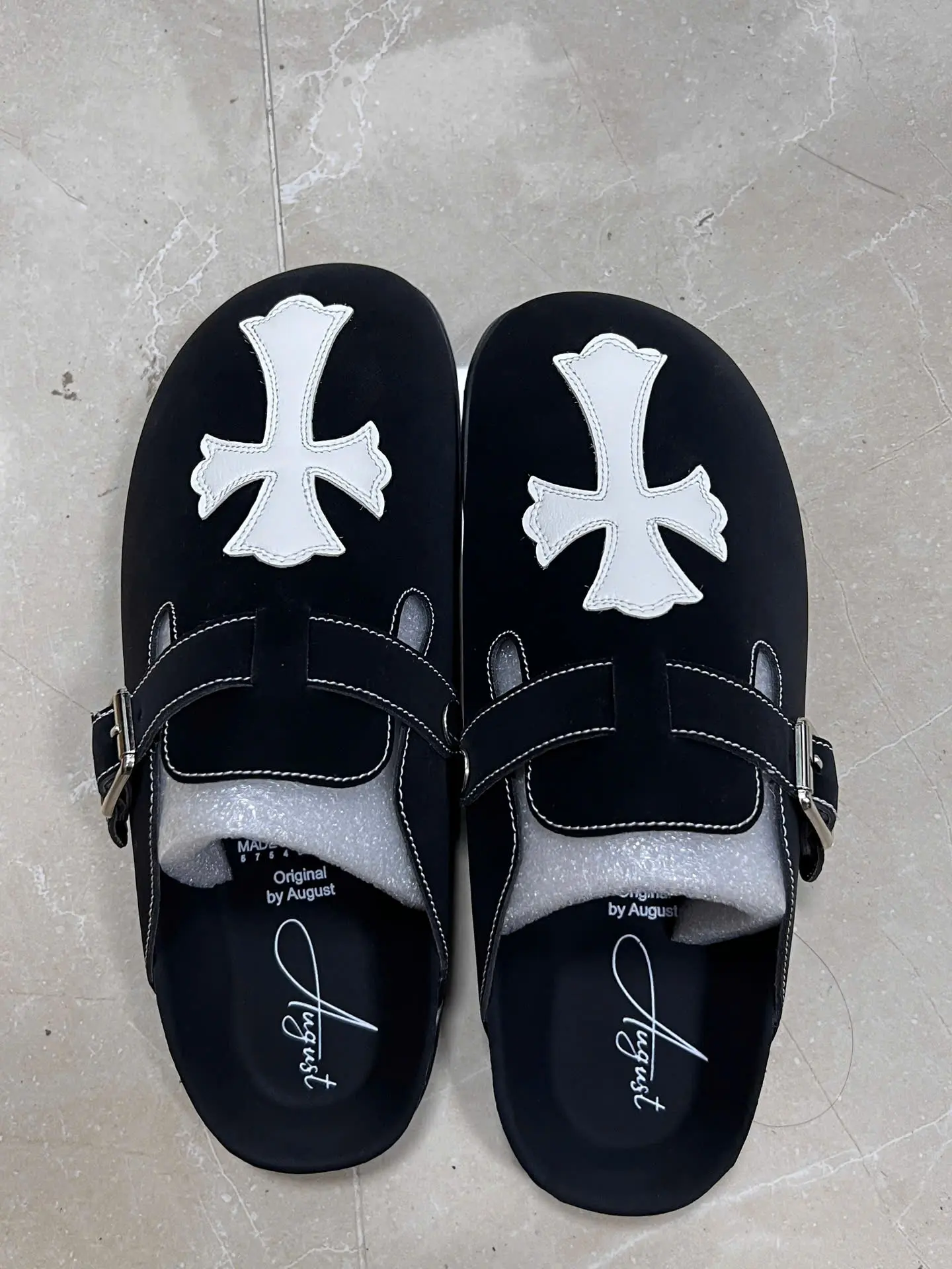 Unisex CH Hert Couple Monogram Cross Slip-On Clogs, Sweat-Absorbent, Couple Shoes, Soft For Everyday Comfort Footwear, Birthday Gift For Him Her