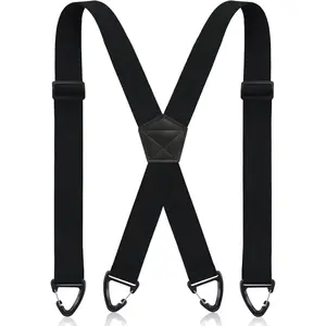 X Back Hidden Suspender 1.5 Inches Under Clothing Heavy Duty Work Suspenders for Men Women