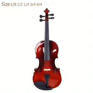 Full Size 4/4 Violin Kit for Beginners - Matte Natural Color - Hard-Shell Case, Bow, Shoulder Rest, 0Rosin, 4 Strings Electric Drum Set with MIDI Support lobster  guitar violin
