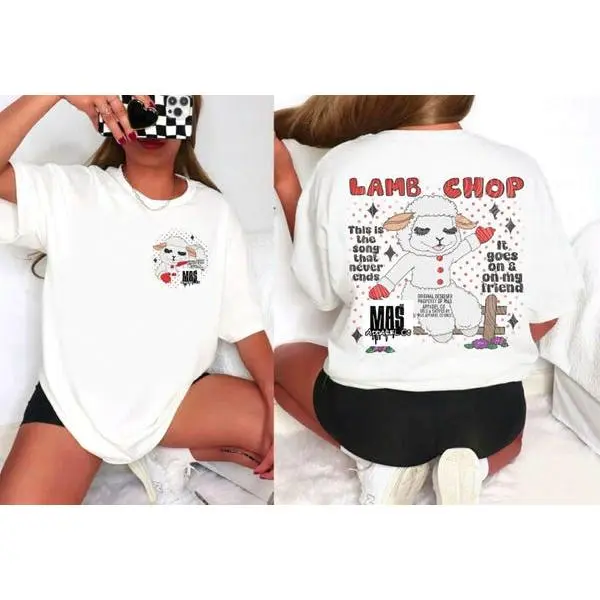 80s Lamb Chop Cartoon Graphic T-shirt