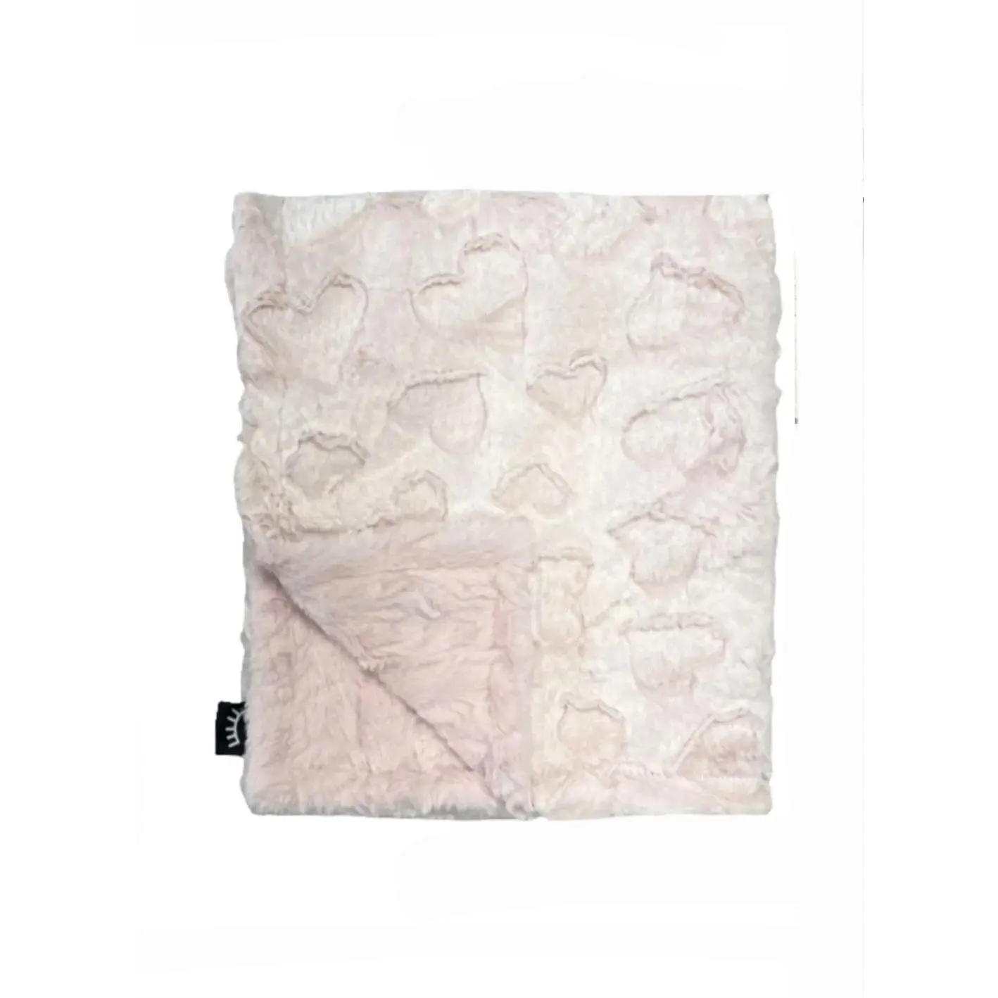 Minky Blanket Frosted Hearts Mauve