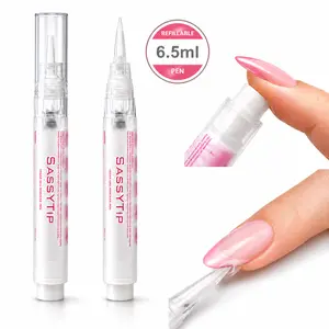 SASSYTIP Nail Glue Remover Refill &Refillable Nail Remover Pen, Fast-Acting Debonder for Press-On Nails, Gel Glue, and 3D Nail Art, Acetone-free, Vegan & Nail-Safe Formula, Bulk Refill for Home & Salon Use