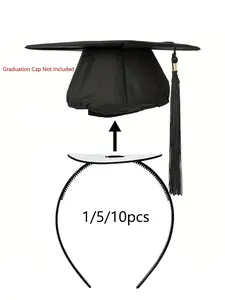 1/5/10pcs Graduation Cap Liner Adjustable Headband, Secure Fit for Graduates, Women, Students, Keeps Hairstyles in Place, Essential Hat Accessory, Grad Cap Headbands