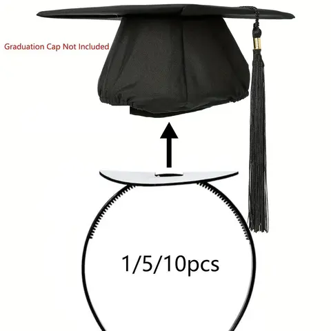 1/5/10 PCS Graduation Cap Liner Adjustable Headbands, Secure Fit for Graduates & Women, Keep Hairstyles in Place, Essential Graduation Cap Accessory, Grad Cap Headbands