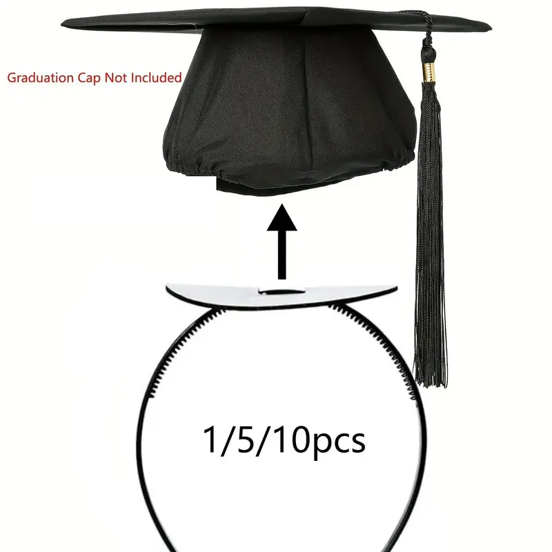 1/5/10 PCS Graduation Cap Liner Adjustable Headbands, Secure Fit for Graduates & Women, Keep Hairstyles in Place, Essential Graduation Cap Accessory, Grad Cap Headbands