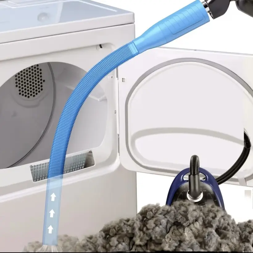 Vacuum Cleaner Vent Cleaning Kit Dryer Vent Vacuum Soft Tube, Professional Grade Dryer Vent Lint Remover Tool, Dust Removal Tool For Home Appliances, Flexible Extension Tube Dryer Duct Lint Cleaning Attachment