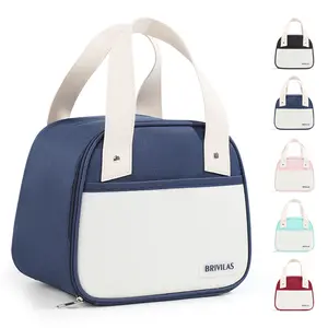 Japanese Style Outdoor Insulated Lunch Box Bag Bento Bag with Handle for Office Workers and Students Lunch Bag