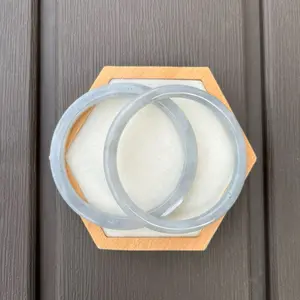 BW010-SRD 56.8mm Certified Untreated Grade A Jade Bracelet｜Burmese Jadeite Bangle｜A Pair of Slim DingDang Gray and Black