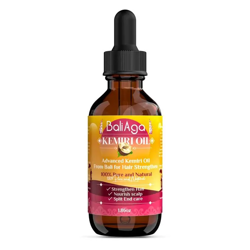 BaliAga Kemiri Oil Hair - Natural Hair Growth Oil for Edges & Scalp | Repair Damage from Braids, Weaves & Heat | Organic Scalp Treatment for Thinning Hair