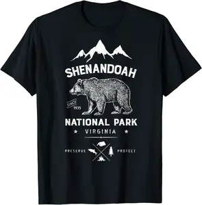 Shenandoah National Park T Shirt Bear Virginia Vintage Gifts - Elaynavi Shop 98B07PGQS35Y