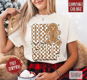 Oh Snap Comfort Colors, Trendy Women's Holiday Tshirt