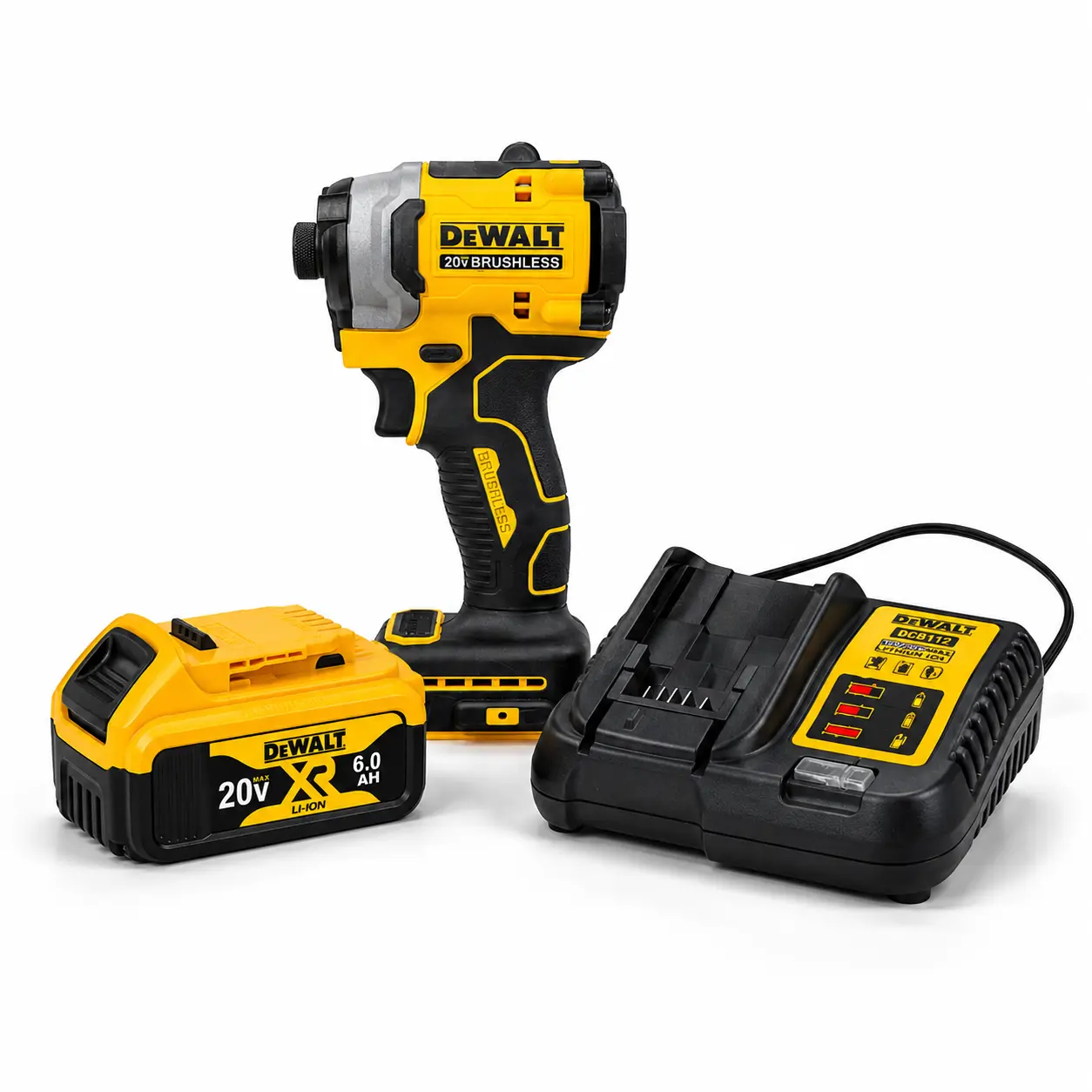 DEWALT  DCF850 20V XR Brushless Compact Impact Driver Complete Kit, High Torque Cordless Screw Gun for Cabinet & Framing Construction use mechanical dealer tool rotary hammer durable storage case