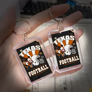 Classic Gridiron Keychain – Retro-Inspired Acrylic Keyring for Sports Enthusiasts & Collectors, Durable & Stylish Gift, Perfect for Keys, Bags & Daily Use