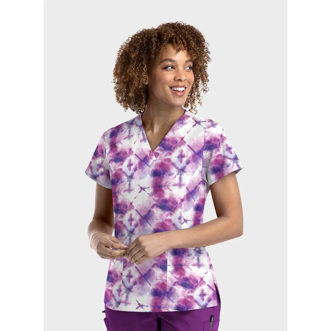 Mystic Maevn Prints 9810 V-Neck Print Top (Final sale)
