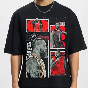 Jimmy Uso Black T-Shirt – WWE Tag Team Wrestling Graphic Tee, Unisex Casual Fanwear