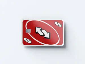 Red Reverse Card - Credit Card Cover/Credit Card Skin