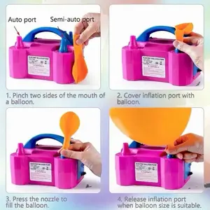 Balloon Pump Electric,110V 600W Balloon Blower Inflator Dual Nozzle Air Pump Balloons