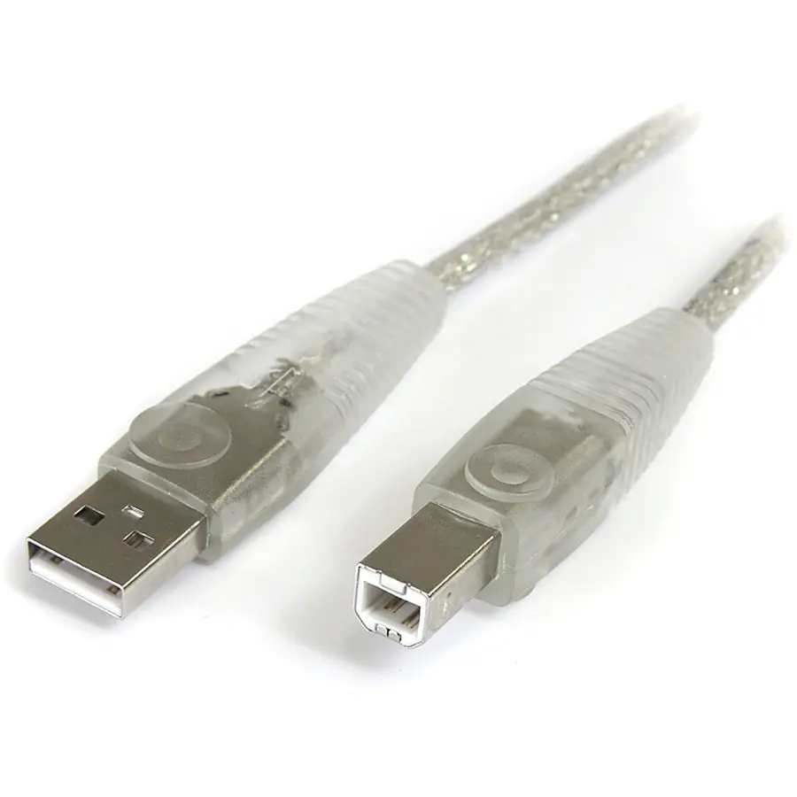 StarTech 15ft Transparent USB 2.0 Cable - A to B