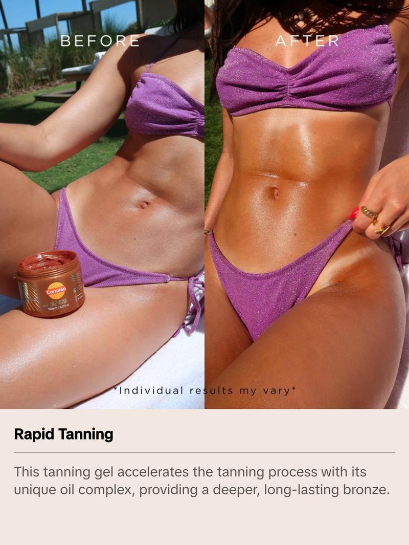 Carroten Gold Shimmer Intensive Tanning Gel | Browning Tan Accelerator | Non-Greasy, Water-Resistant with Carrot and Coconut Oil | Vitamin A & E For Moisture & Hydration | Made in Greece | 5 Fl Oz Carroten Gold Shimmer Intensive Tanning Gel | Browning Tan Accelerator | Non-Greasy, Water-Resistant with Carrot and Coconut Oil | Vitamin A & E For Moisture & Hydration | Made in Greece | 5 Fl Oz