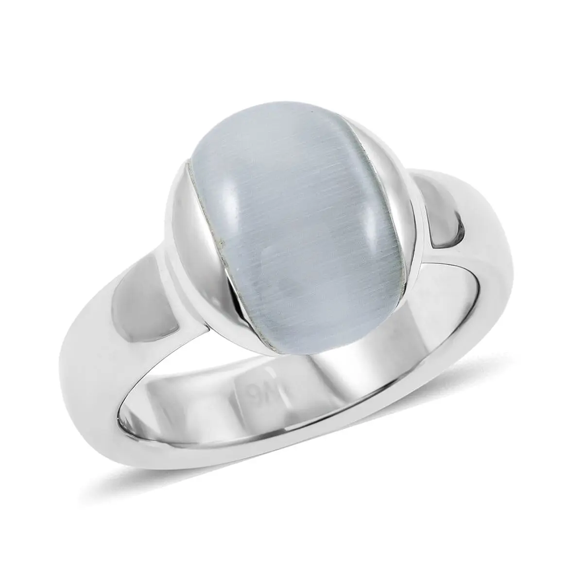 Cat's Eye 3.00 ctw Devoted Ring in Stainless Steel Size 6.0