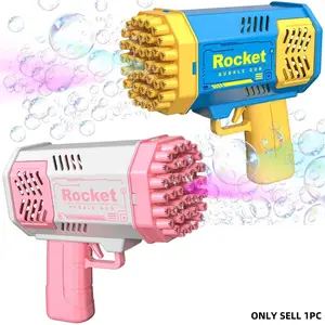 40-Hole Magic Bubble Gun, Automatic Bubble Blower, Gatling Bubble Launcher, Colorful LED Lights, Multifunction Bubble Maker, Outdoor Toy for Kids Aged 3+, Perfect Gift
