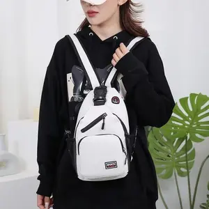 New Designers Chest Bags Crossbody Shoulder Backpack - Headphone Jack & Phone Pocket - For Ladies - Stylish & Practical - Perfect for Everyday Use & Travel