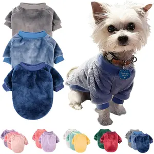 3-Pack Dog & Cat Clothes, Ultra Soft and Warm Pet Jackets XXS XS for Small Dogs Boy & Girl, Winter Pet Apparel Costumes, Puppy Outfits (Grey,Blue,Dark Blue, Small)