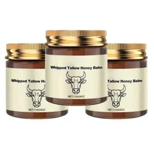 3-Piece set Whipped Tallow Honey Balm - 12 Oz,Moisturizing Cream for Soft, Smooth Skin - Handmade All-Natural Moisturizer-Handmade ChristmasSpecial Offer Package Body Care Gentle
