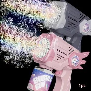 Automatic Handheld Bubble Machine, Kids Toy, Electric Bubble Maker, Outdoor Party, Park, Wedding, Camping, Birthday Gift, Includes 50ML Bubble Solution