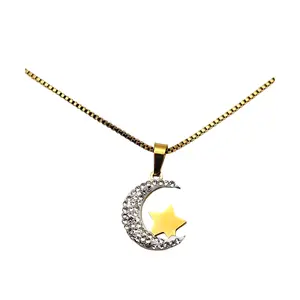 Moon and Star Necklace
