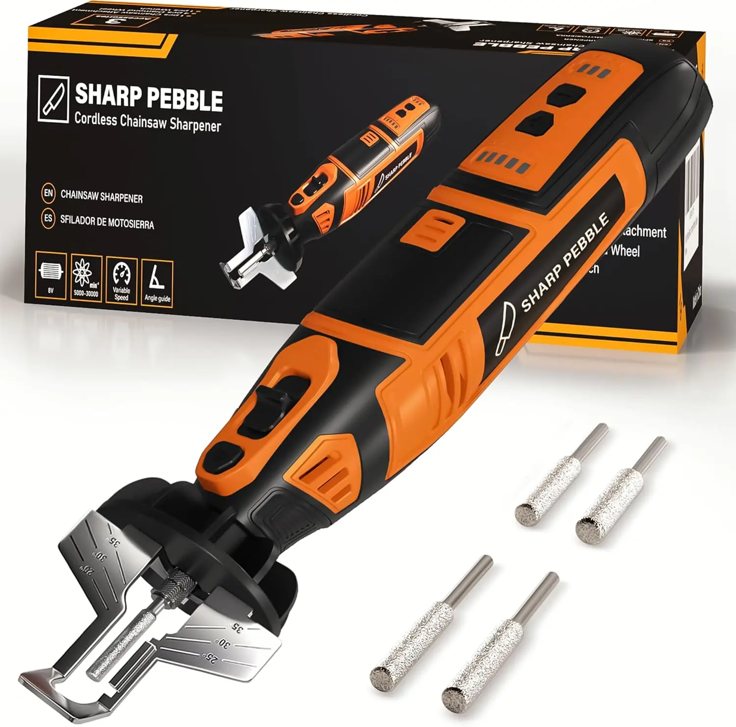 Sharp Pebble™ Cordless Electric Chainsaw Sharpener — Sharpen Anywhere Sharp Pebble™ Cordless Electric Chainsaw Sharpener — Sharpen Anywhere