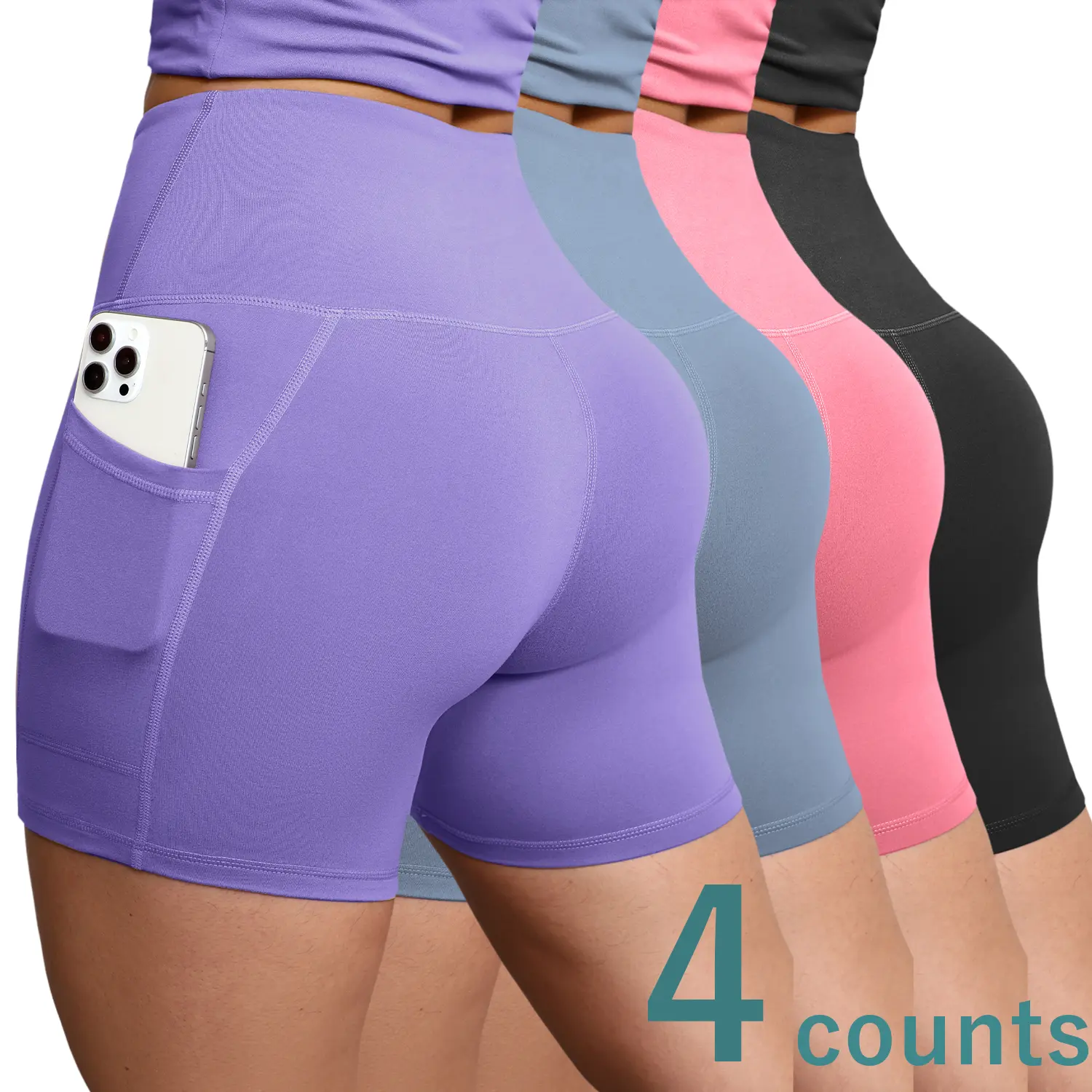 Black + Coral Pink + Mauve + Gray Blue