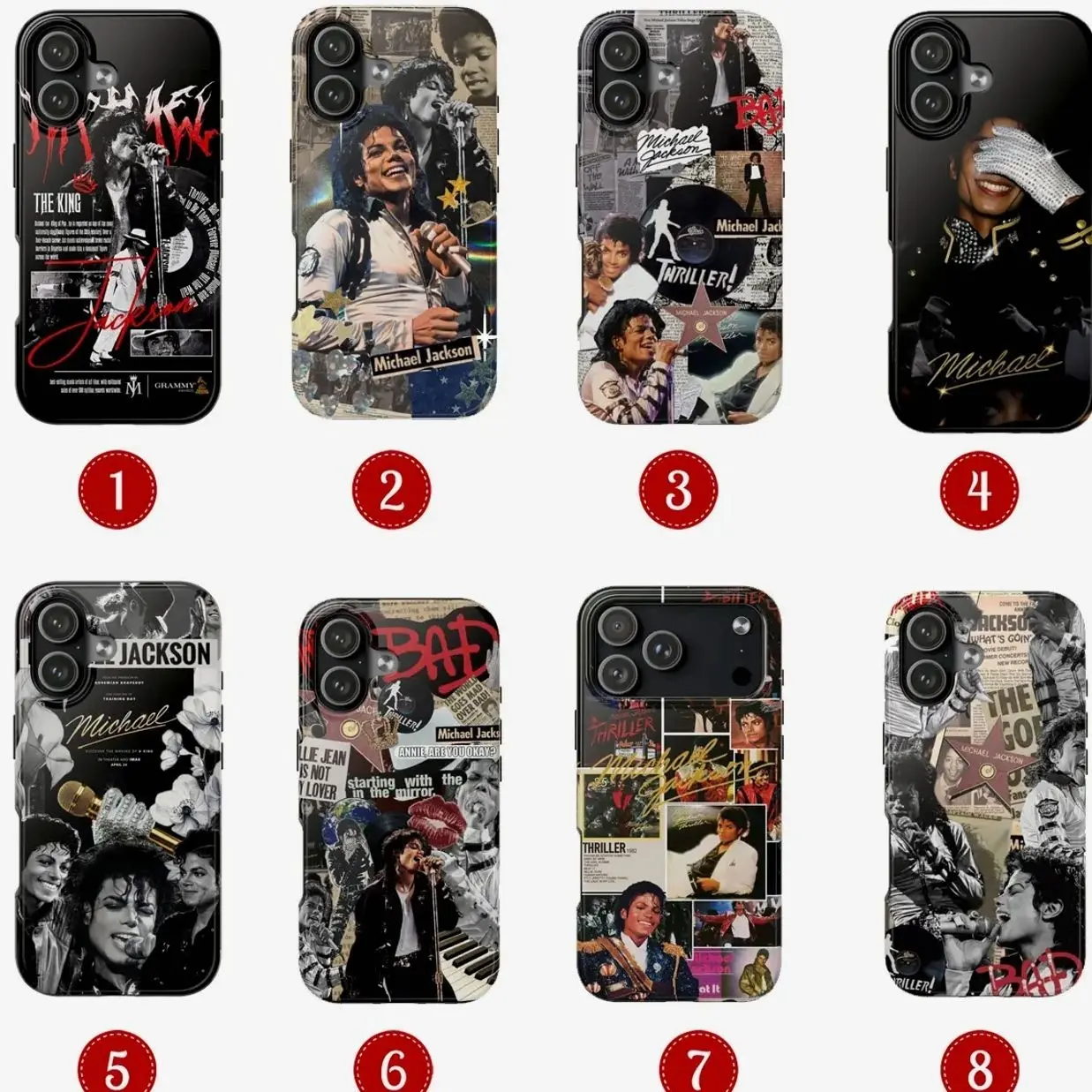 Pop 90's MJ Phone Case for iPhone For Samsung, Phone Accessories, Music Phone Case, Fashion Case, Perfect Gift for Her Him, Phone Case for iPhone, Creative Dual Layer Case