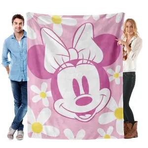 Disney Minnie Mouse Air-Conditioned Blanket 50''X 60''Soft Cozy for Kids & Adults Air-Conditioned Feature Versatile Use Ideal for All Users