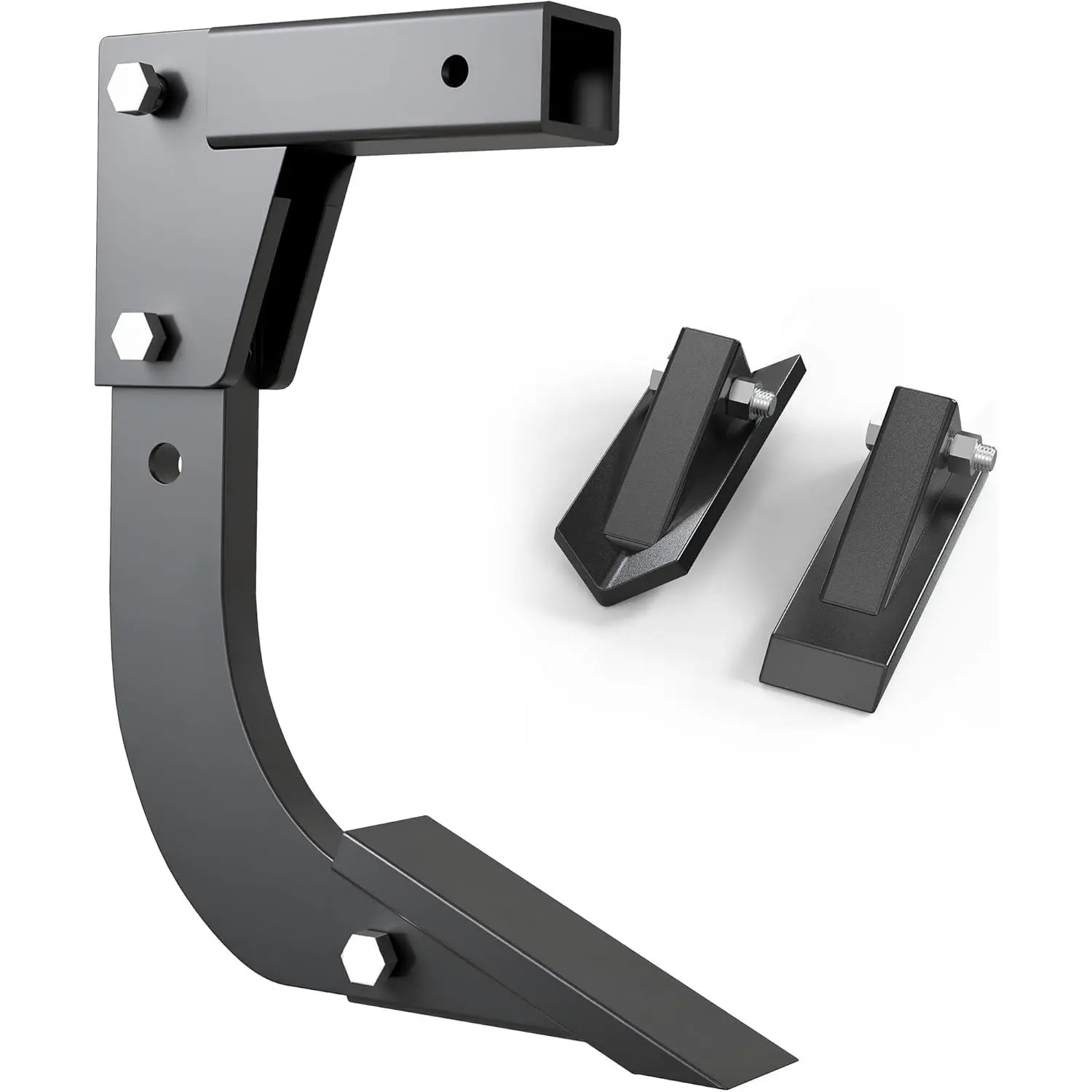 Heavy Duty Hitch Mounted Ripper - Coated 16" Rigid Drop Shank Trenching Tool, Adjustable Subsoiler Plow for 2" Receivers, Replaceable Teeth for Tractor ATV UTV Vehicle Parts, Ideal for Farmers Digging Trenches