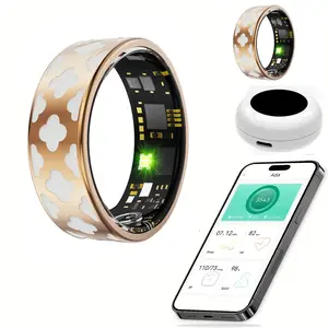 2026 Women's Smart Ring, 5atm Waterproof Fitness Tracker, Pedometer, Distance, Calories, Sleep & Period Tracking, Fits iPhone & Android