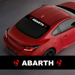 Abarth Car Windshield Decoration Sticker, Sunshade Window Decal, Car Decals, Custom Fit Auto Accessories, Enhance Your Vehicle's Look
