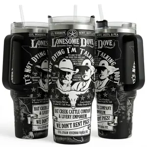 Lonesome Dove Gus & Woodrow 20oz 40oz, Tumbler, Old Movies Merch, Western Cowboy Movie, Gift For Fan.