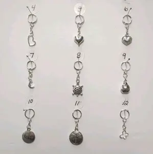 Silver Charms For Hair Braid Necklace Bracelet Keychain - Versatile Accessory for Hairstyles Keychains Jewelry & Ceramic Christmas Tree Lights