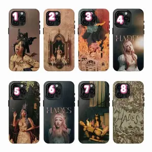 8 Styles Hades Album Phone Case, Hip Hop Inspired Collage Art Shockproof Heavy Duty Drop Protection Cover, Trendy Fan Gift For iPhone 8-17