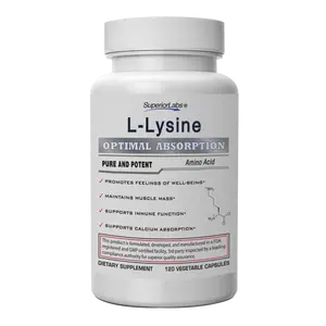 Superior Labs L-Lysine - Alpha-Amino Acid for Human Nutrition Healthcare Supplement Dietary Fitness