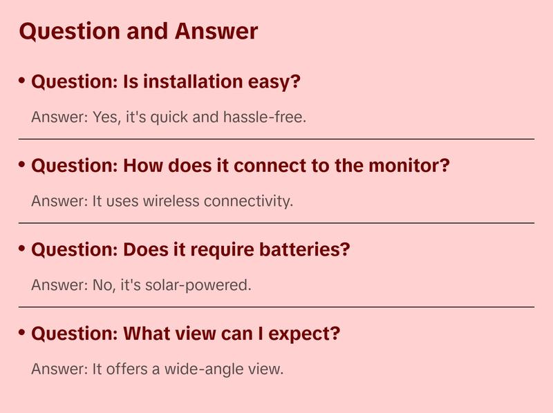 TYPE S Wireless & Solar Powered HD Backup Camera with 5" Monitor