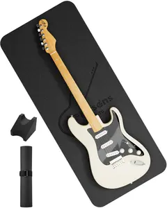 Flatson-FA-16 Guitar Neck Rest and Guitar Mat, Guitar Cleaning Kit Tool with Dual Heights Support, Repair and Maintenance Work Mat for Guitar Bass Banjo Mandolin Ukulele ,TPE Material Workbench Mat