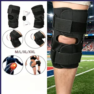 Adjustable Hinged Knee Support Brace, Compression Sleeve & Patella Stabilizer for Men & Women, Sizes XL