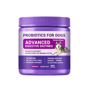 Dog Probiotic Soft Chews Supplement - 180 Count, 5B Live Cultures (Bacillus Coagulans-Saccharomyces Boulardi) - Relieves Diarrhea, Bloating, Bad Breath, Supports Immunity