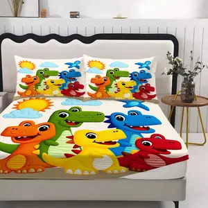 Alpadits Cute Cartoon Bed Sheet Set, High-Quality Pure Cotton, Four-Season Comfort, Fun Aesthetic Bedroom Decor, Minimalist Style